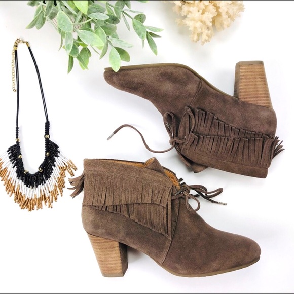 Kenneth Cole Gentle Soles Bettie Fringe Booties - Picture 2 of 7